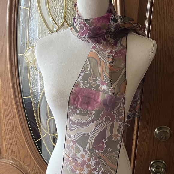 Floral Patterned Scarf - Picture 1 of 10